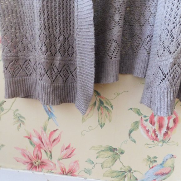 🦔🐾Flowy Lightweight Open Knit Tan Duster - Picture 7 of 13